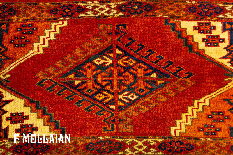 Antique Turkmen Torba Rug n°:58442170